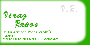 virag rapos business card